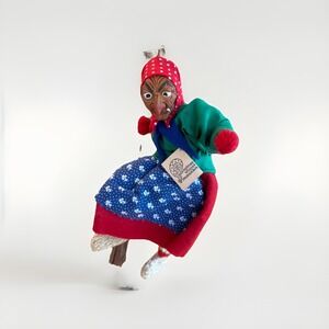 RARE Original Vogel Masken Witch Carnival Figurine Doll German Folk Art Witch